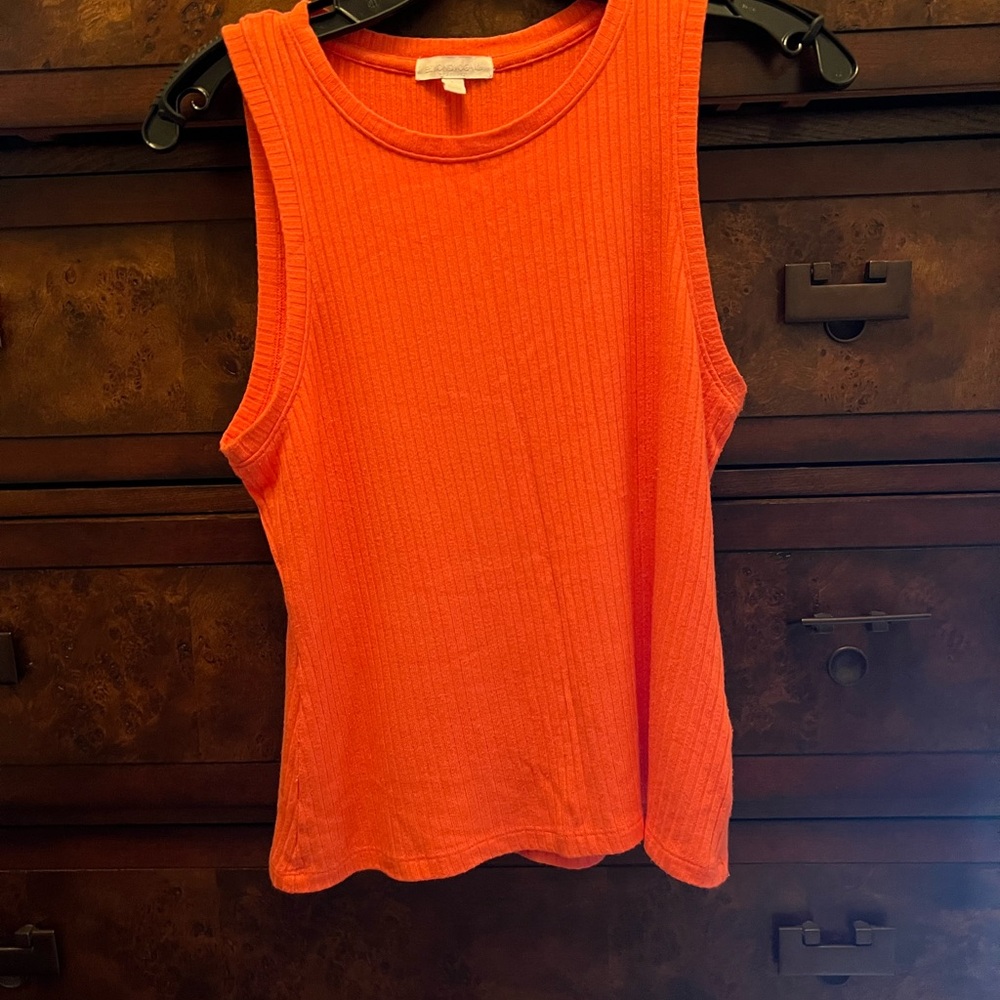 Beyond Yoga Coral Sleeveless Ribbed Top
